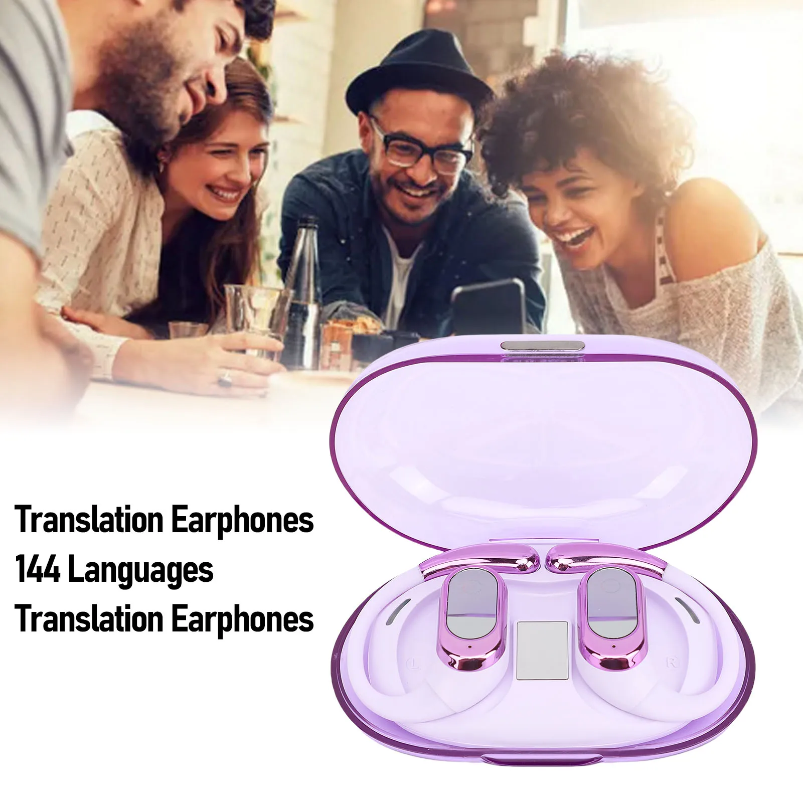 سماعات أذن للترجمة بالذكاء الاصطناعي في الوقت الحقيقي 164 مترجم لغة 3 في 1 سماعات رأس لاسلكية ذكية لتقليل الضوضاء لأعمال السفر