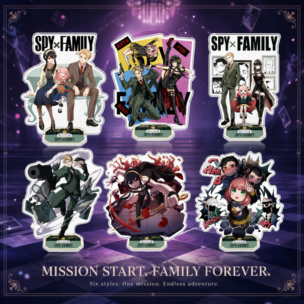Spy x Family Anya Yor Loid Forger Acrylic Standee Figure Anime Display Decoration