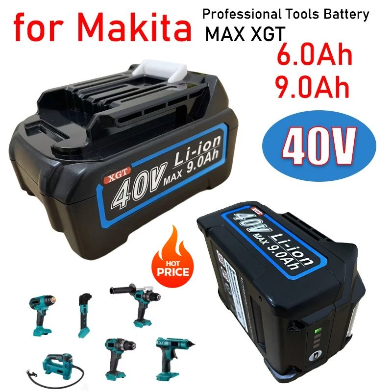 

For Makita 40V MAX XGT Replacement Lithium-ion Battery 5.0Ah-9.0AH Rechargeable Toolbattery BL4020 BL4025 BL4040 BL4050 BL4080