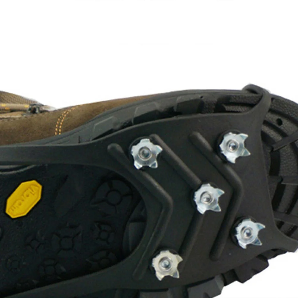 

1 Pair 8-Stud Anti-Slip Ice Cleats Crampon Shoes Cover Snow Traction Spikes For Sneakers Boots Outdoor Winter Safety Gear