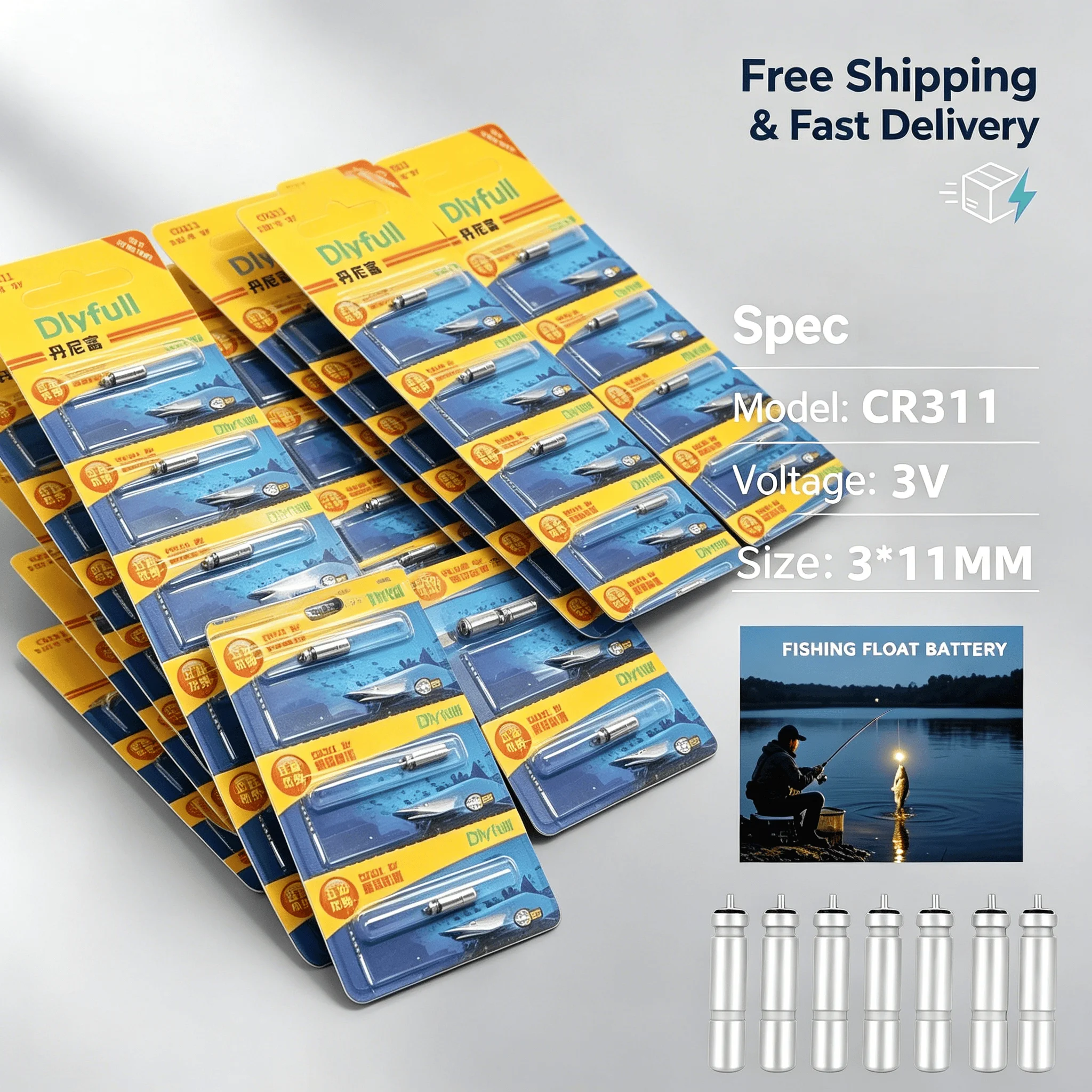 3V Luminous Battery CR311 CR 311 for Night Fishing Float 5-50PCS Long Lasting Electric Fishing Float Accessories