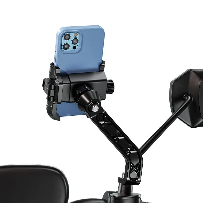 Adjustable Motorcycle Phone Holder Phone Width 1s Lock & Release For Motorcycle Bike Baby Carriage Scooter Fit 5.4-7.2" Phone