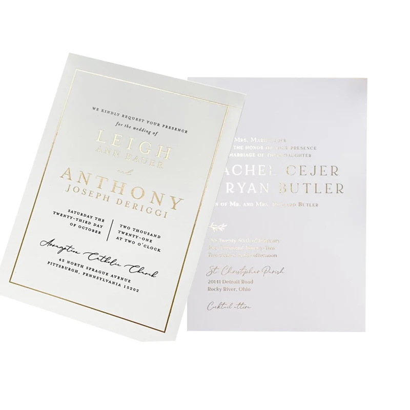 

30/50 шт. на заказ золотая фольга текстовое приглашение на свадьбу персонализированная приглашенная открытка для особых мероприятий