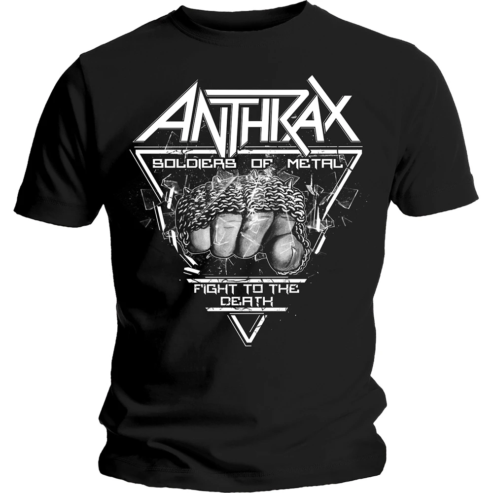 

Anthrax Солдаты металлической рубашки с принтом, летние роскошные брендовые хлопковые мужские и женские футболки с короткими рукавами