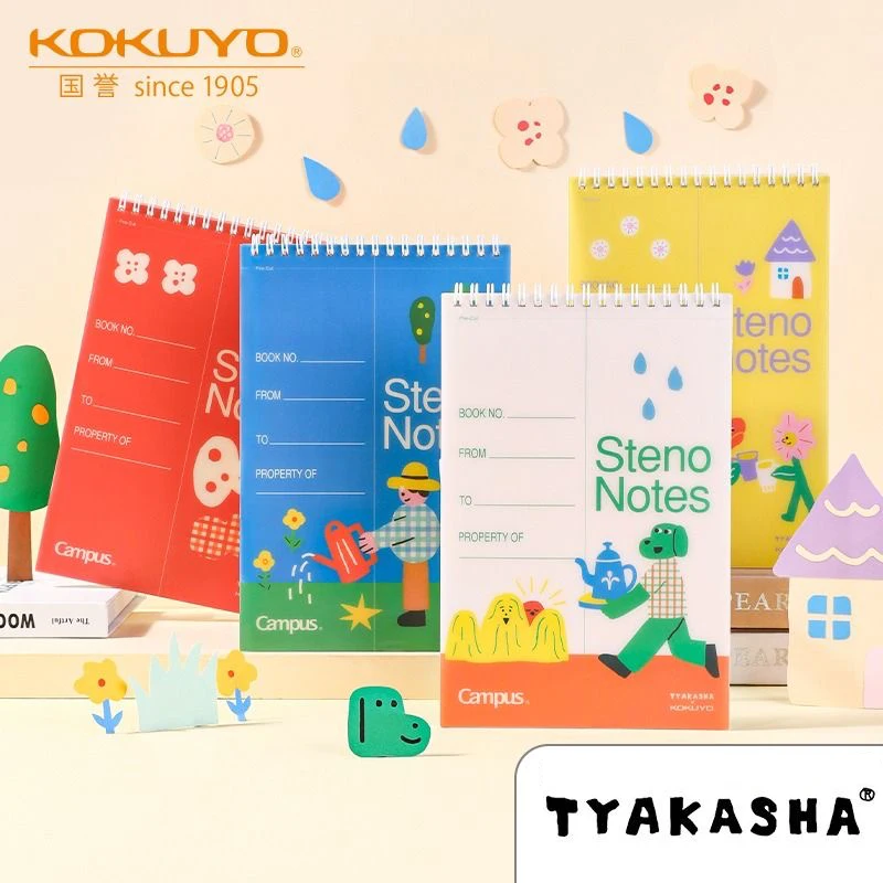 

New Japan KOKUYO Co Branded Limited Edition Flip Up Shorthand Notebook Notepad Left and Right Columns 60 Pages Student