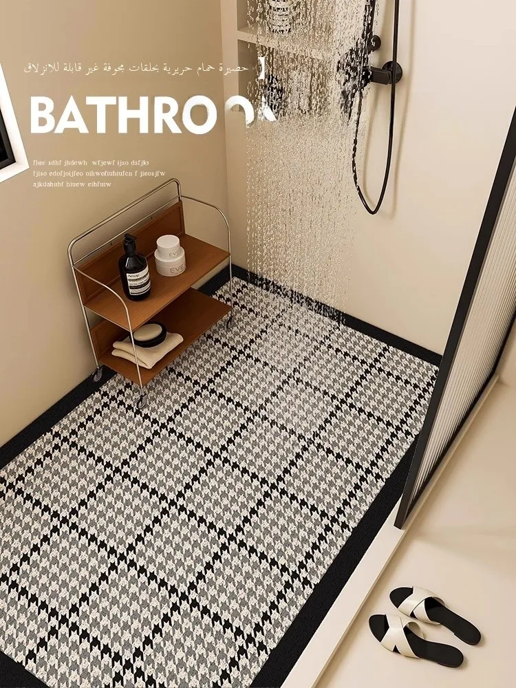 

High Drainage Hollow out Batoom Mat Slip Resistant ower Room Special Use Home Decorative Floor Rug Easy Cleaning PVC Mate...