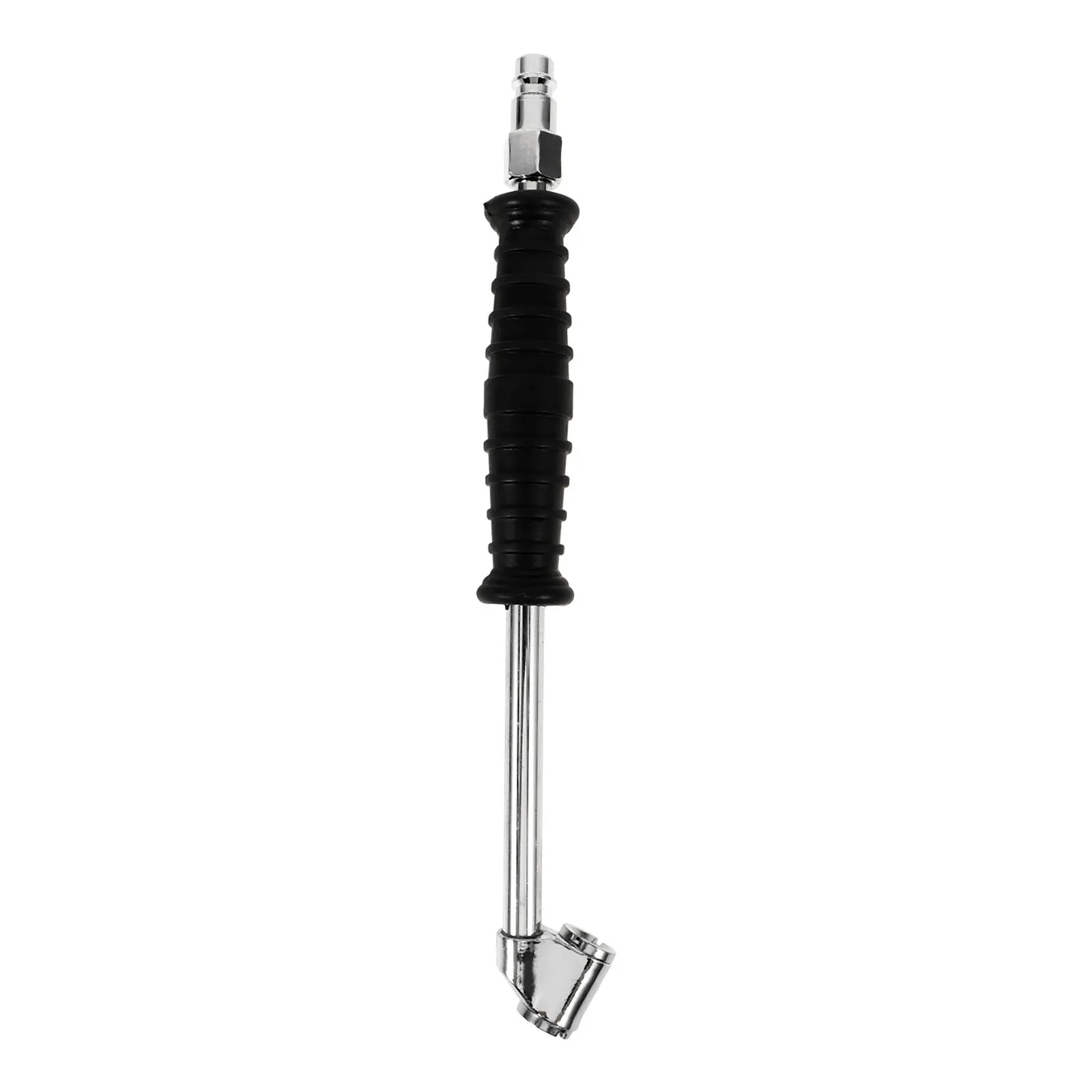 Car Air Chuck Tire Inflator Attachment Heavy Duty Steel Straight Tire Chuck for Fast Inflation Accurate Pressure Reading