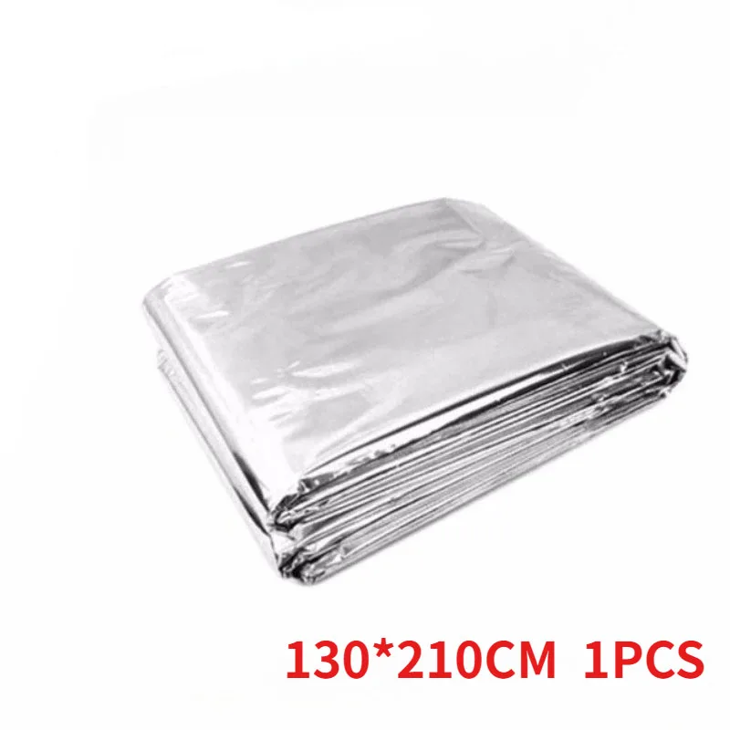 1/4Pcs  Emergency Reflective Thermal Blanket Foil Space Blanket Designed for Body Warmer Outdoor First Aid Camping Hiking Travel