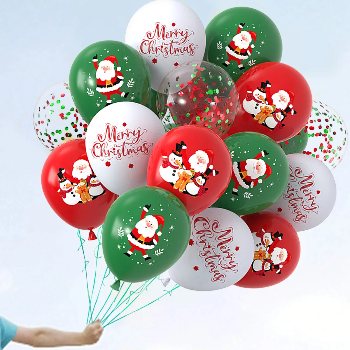 Latex Christmas Balloons Santa Claus Elk Christmas Party Balloons Merry Christmas Home Decorations 2024 New Year Gift 2025