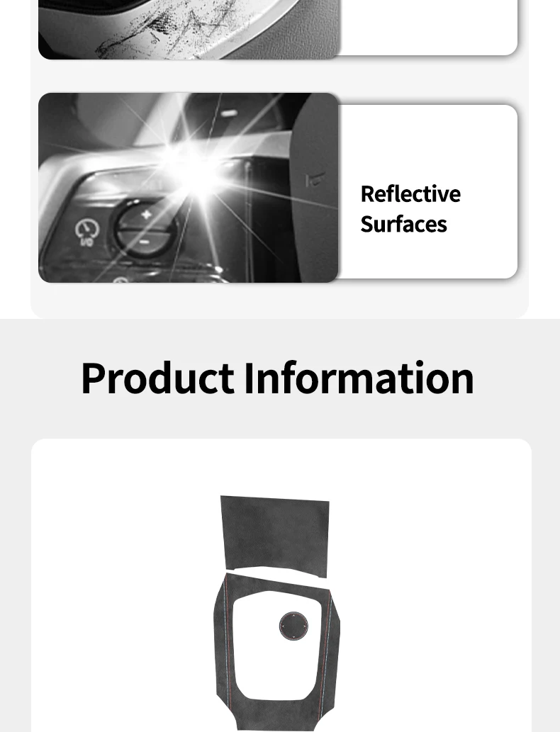 Für BMW 3er G20 G21 G28 Mittelkonsolen-Panel und Knopfabdeckung, Zierrahmen-Aufkleber, hergestellt aus Alcantara, Auto-Innenraum, individuelles Zubehör – Detail 3