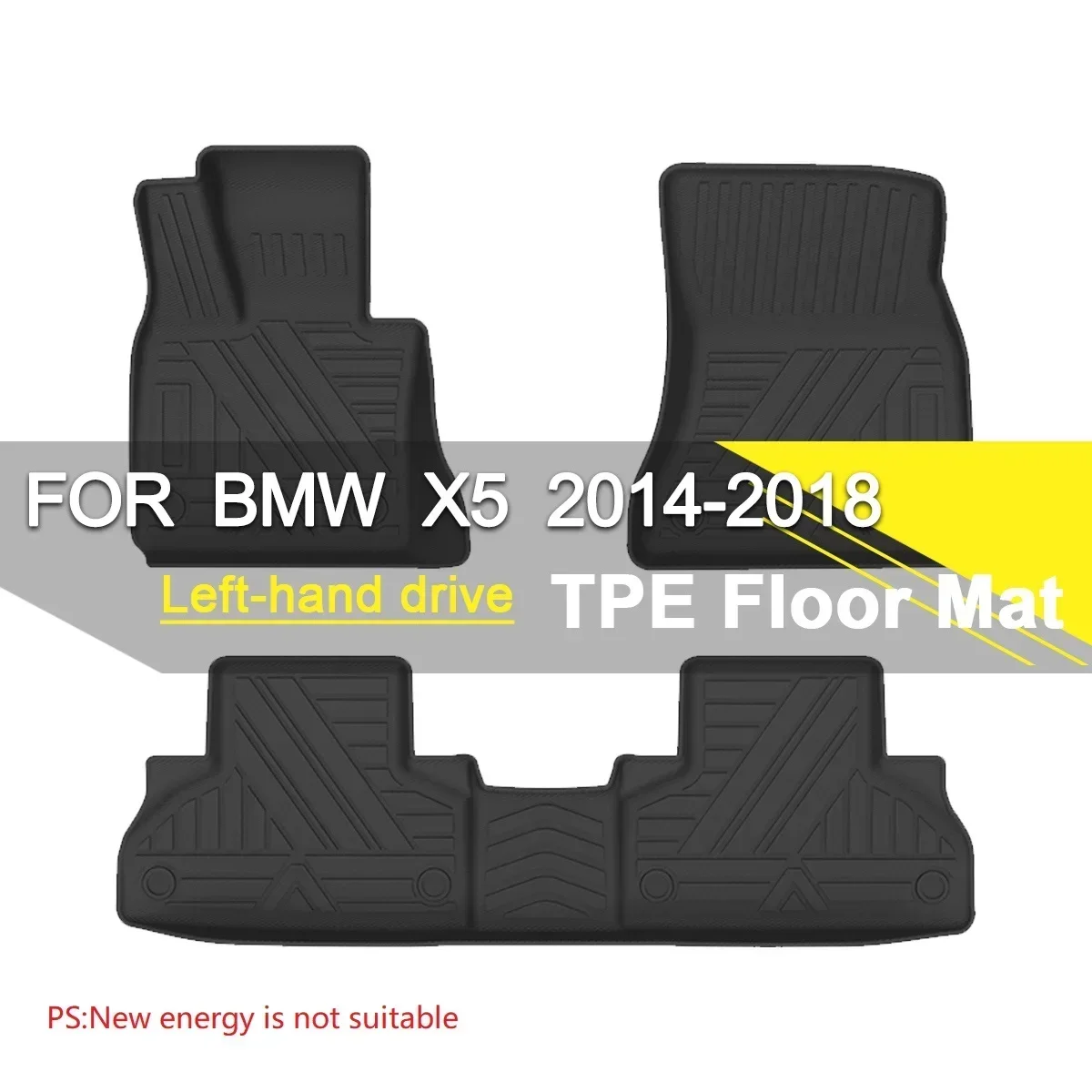 

Car Floor Mat Waterproof Rubber TPE Non-Slip Fully Surrounded Refit Left Hand Drive Car Accessories for BMW X5 2014-2018