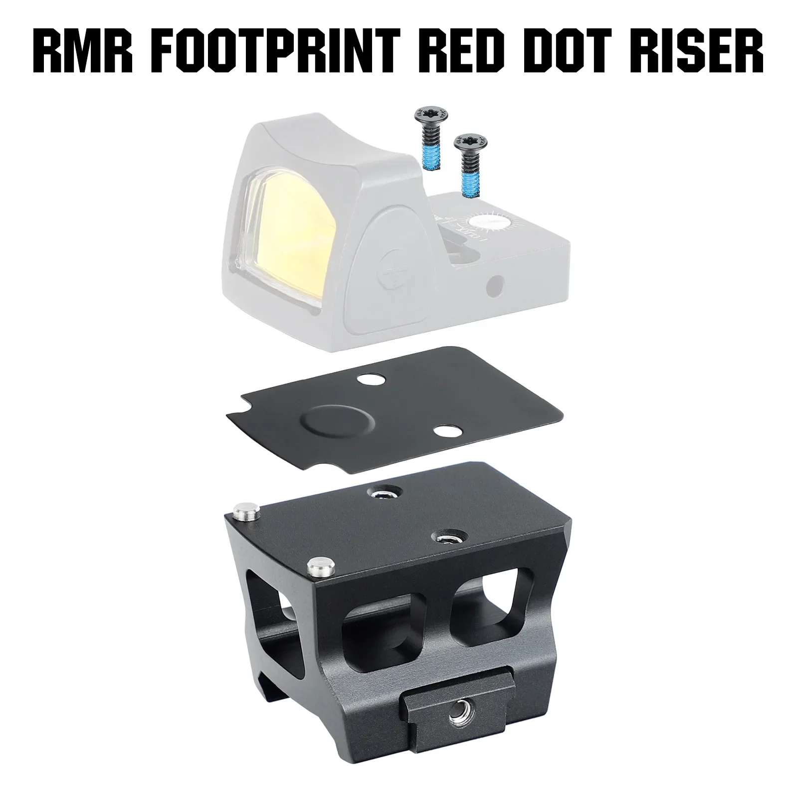 ohhunt® Hunting Lower 1/3 Co-Witness Optics Picatinny Riser Mount Compatible with 407C/507C/508T and for Footprint Red Dot