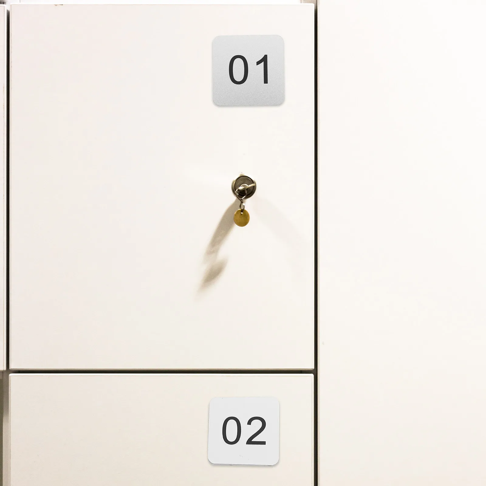 20Pcs Premium Acrylic Self-Adhesive Number Stickers High Transparency Square Number Tags 01-20 for Classroom Office School Door