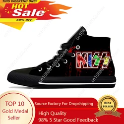 Hot Summer Heavy Metal Music Kiss Rock Band Novelty Casual Latest Shoes High Top Men Women Fashion Sneakers Classic Board Shoes