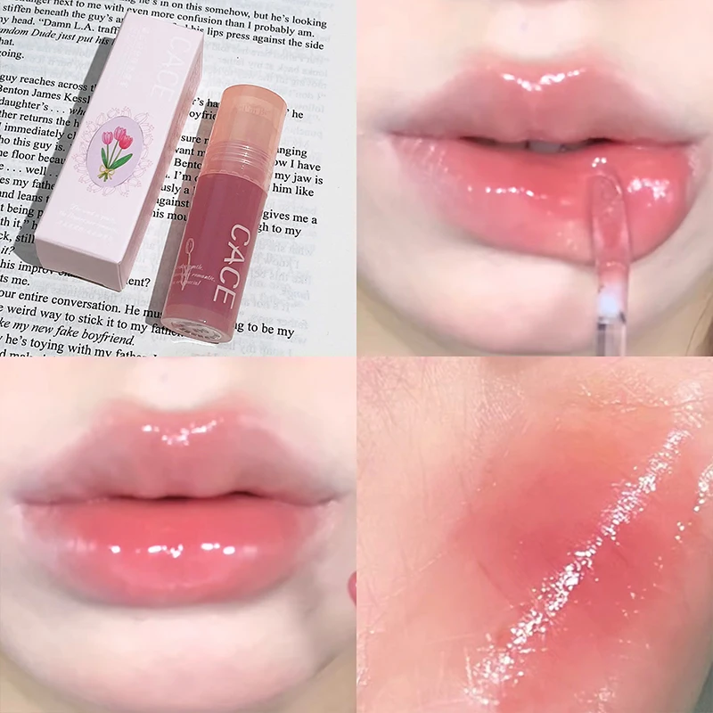 Clear Fruit Juice Lip Gloss Mirror Lip Glaze Moisturizing Makeup Crystal Jelly Liquid Lipstick Lasting Lip Oil Plumper Cosmetics