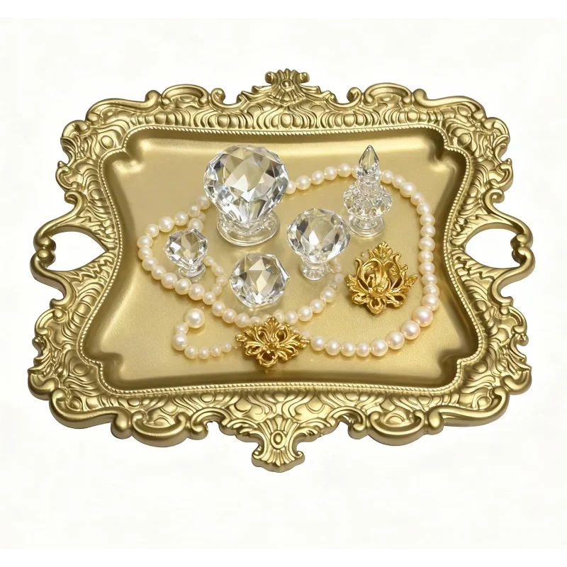 Vintage Gold Jewelry Dish Antique Brass Jewelry Trays ideal for holding jewelry rings and small trinkets.