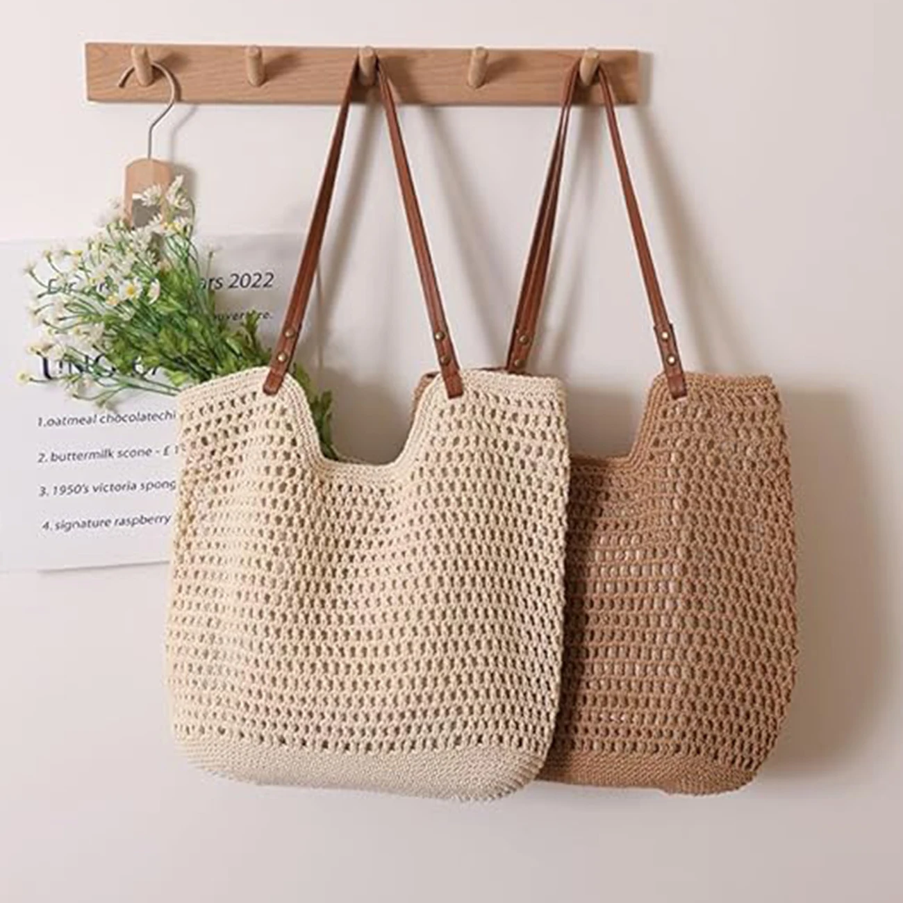 

Тканая сумка на одно плечо с хлопковой нитью для отдыха, женская ручная пляжная сумка для отдыха из травяной ткани