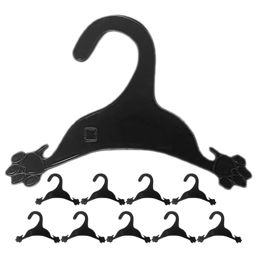 

10Pcs Plastic Dog Clothes Hangers Unique Paw Design Pet Costume Hangers Non-Skid Surface for Secure Hanging and Organization