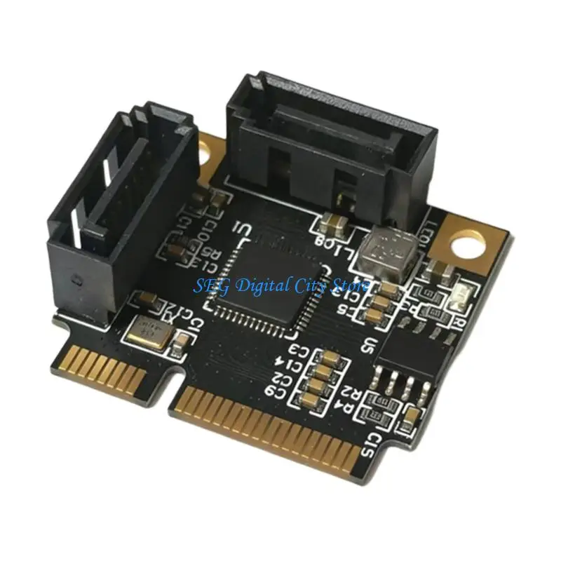 

U75B Mini PCIE на 2 порта SATA3.0 Карта расширения PCIE на SATA3.0 Плата контроллера расширения Карта расширения 6 Гбит/с для