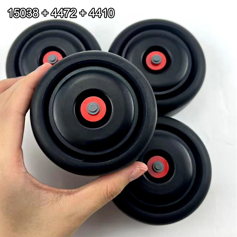 4 قطعة CADA اللبنات محور عجلات ومجموعة الإطارات لسيارة 42171 F1 متوافقة مع لعبة ملحقات نموذج 15038 4410 4472