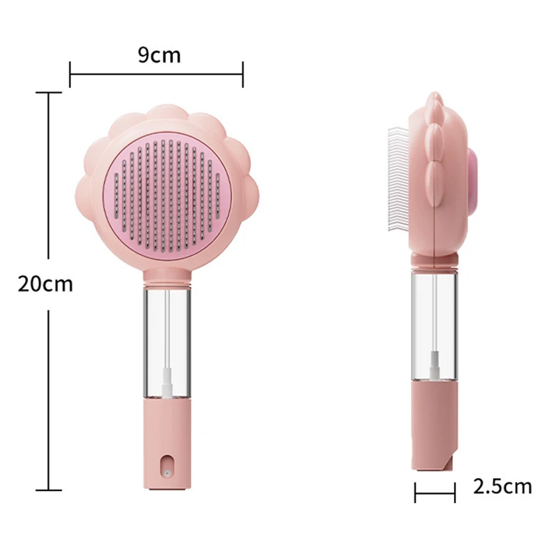 Cat Brush Pet Steam Hair Removal Brush for Cats Dogs Kitten Steamy Spray Massage Comb Cat Grooming Shedding Tools Pet Supplies