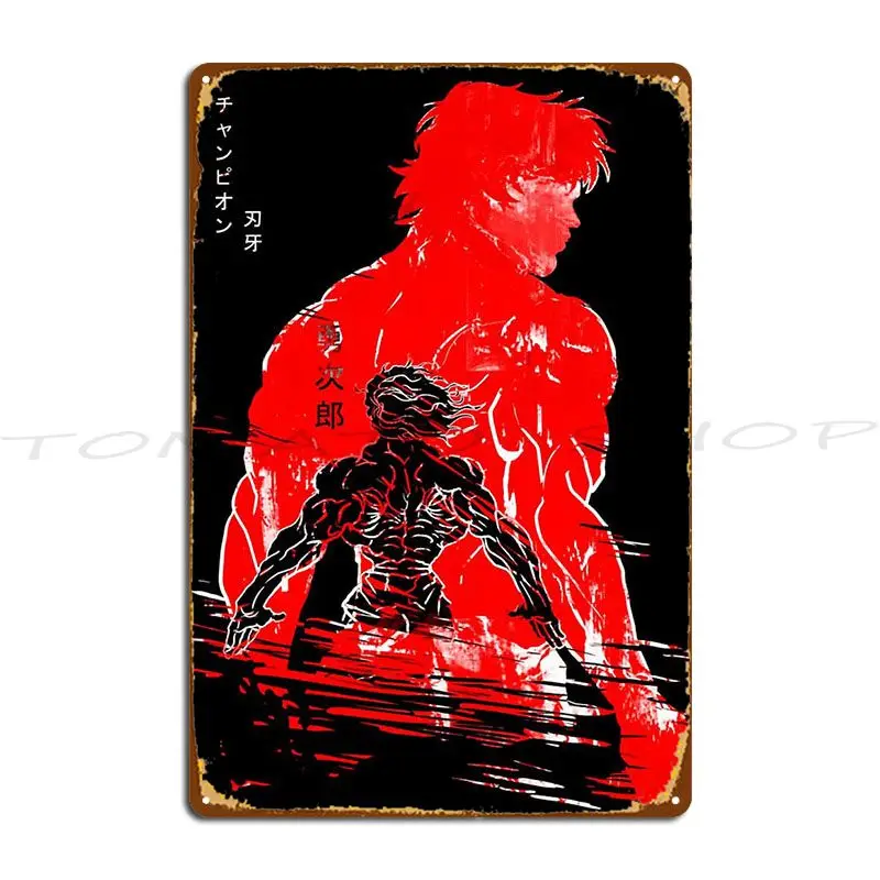 Kaoru Hanayama Baki Hanma The Grappler Metal Plaque Poster Wall Decor Living Room Pub Party Plates personalized  Tin Sign Poster