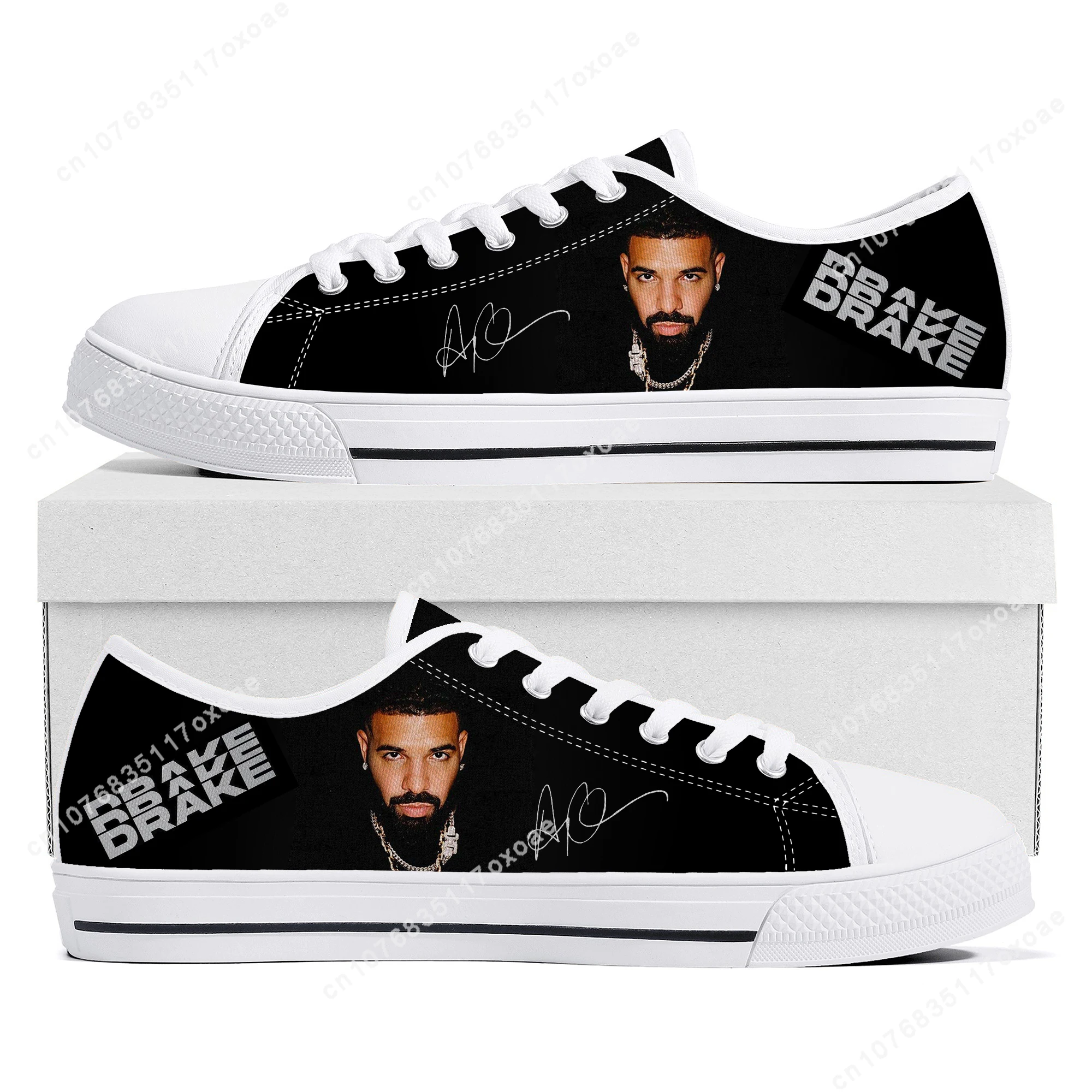 Rapper Drake Drizzy Low Top Sneakers Mens Womens Teenager High Quality Canvas Sneaker couple Casual Shoes Customize DIY Shoe