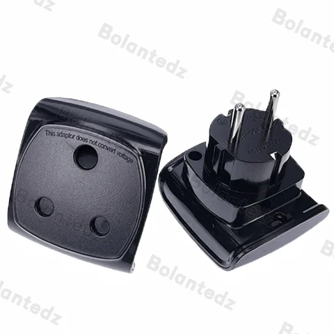 Adaptador de viaje con enchufe de 4,8mm, convertidor grande de Sudáfrica a la UE europea, conector de toma de corriente CA de Sudáfrica 16A