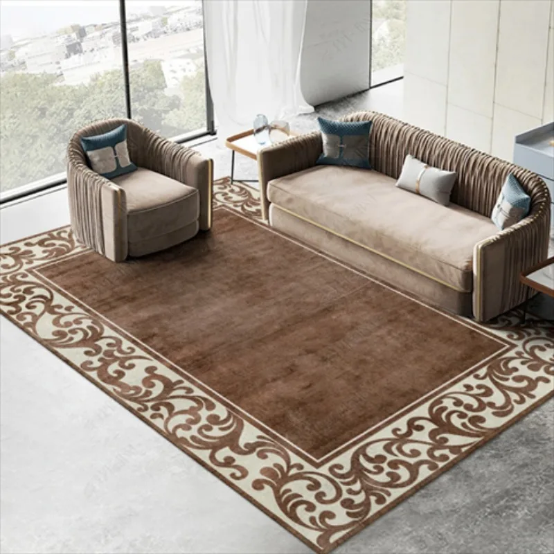 

Новые коврики в китайском стиле для гостиной, нескользящий коврик для дивана и журнального столика, легко чистящееся украшение, домашний ковер для комнат, настраиваемый