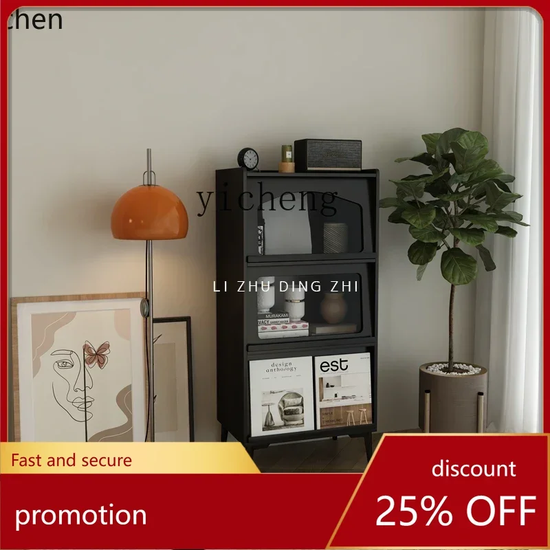 HXL living room locker medieval magazine storage cabinet floor-to-ceiling bookshelf display cabinet with door