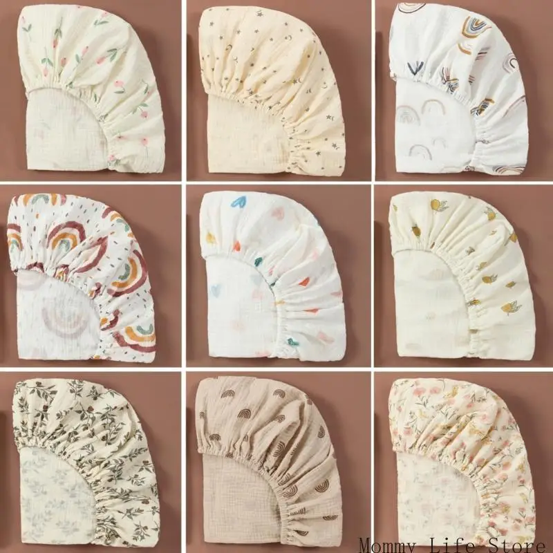 

Baby Fitted Bassinet Sheet Newborn Changing Pad Cover Solid/Printed Breathable