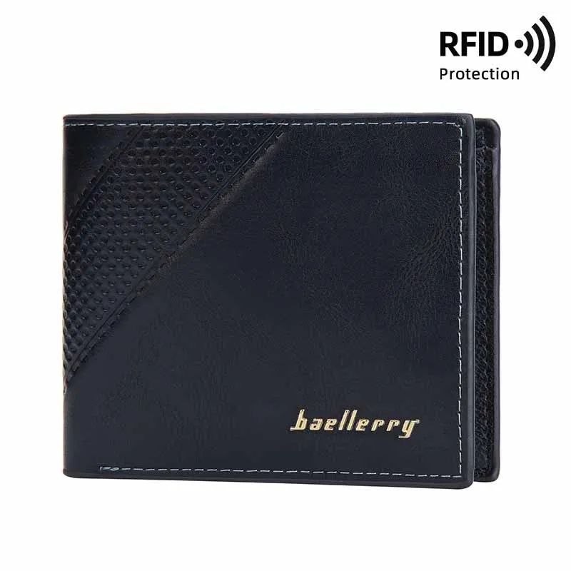 

Men Slim Money Clip Wallet Credit Card ID Holder Casual Male Leather Short Multi Card Holder Purses Business Man Trifold Wallet