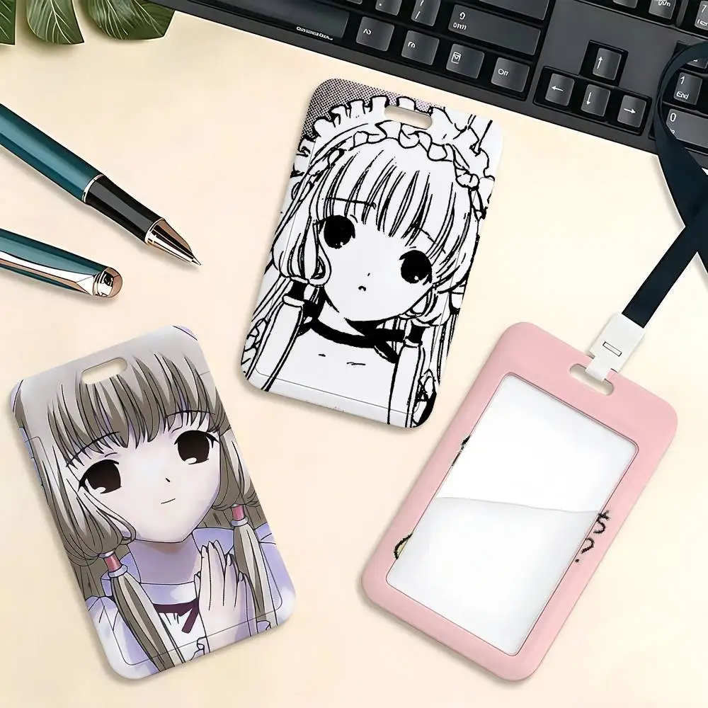 Anime-C-Chobits NFC Contactless Sliding Card Sleeve For Student Cards, Bus Cards, ID Cards, And Work Permits