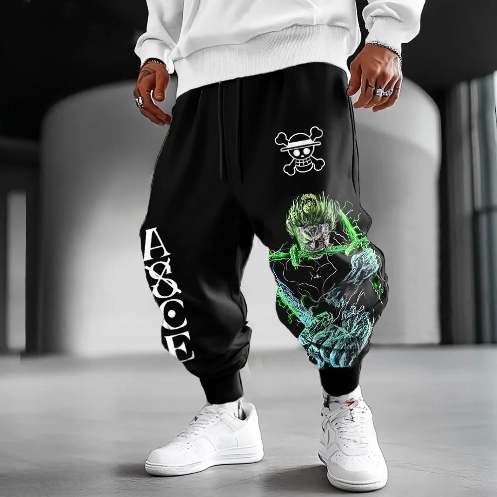 

ONE PIECE Men's Pants Trousers Sweatpants Roronoa Zoro Japanese Anime Spring and Autumn New Hip Hop Print Harajuku Jogger Pants