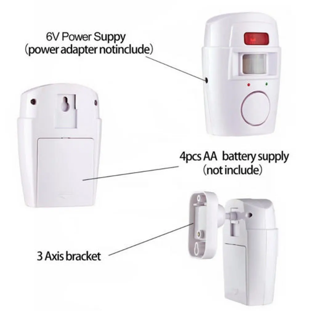 Détecteur de mouvement anti-vol à capteur infrarouge SACInfrared, sécurité domestique intelligente, moniteur d'alarme, système d'alarme sans fil SpringdB + 2 télécommandes