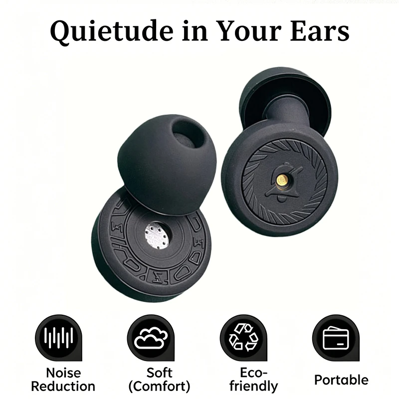 HK001-Silicone Earplugs for Swimming Sleep Noise Cancel Noise Reduction-Soundproof Reduce Disturbances -Quality Earplugs view 2