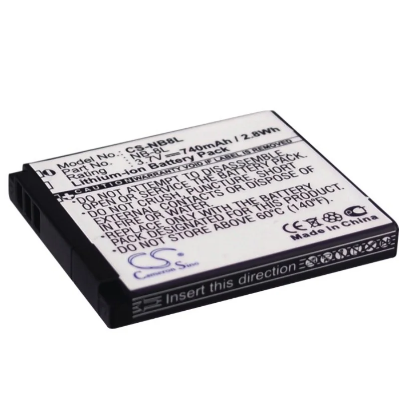 3.7V 740mAh Camera Battery NB-8L for Canon PowerShot A2200, A3000, A3000 IS, A3100, A3100 IS, CS-NB8L