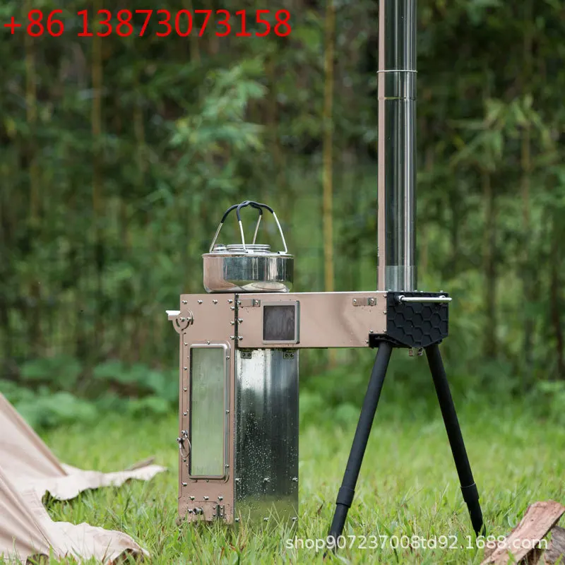 

Дровяная печь с жирафом. Расширенная печь для пикника. Многофункциональная палатка. Печь для пикника на несколько человек. Отопление на открытом воздухе.