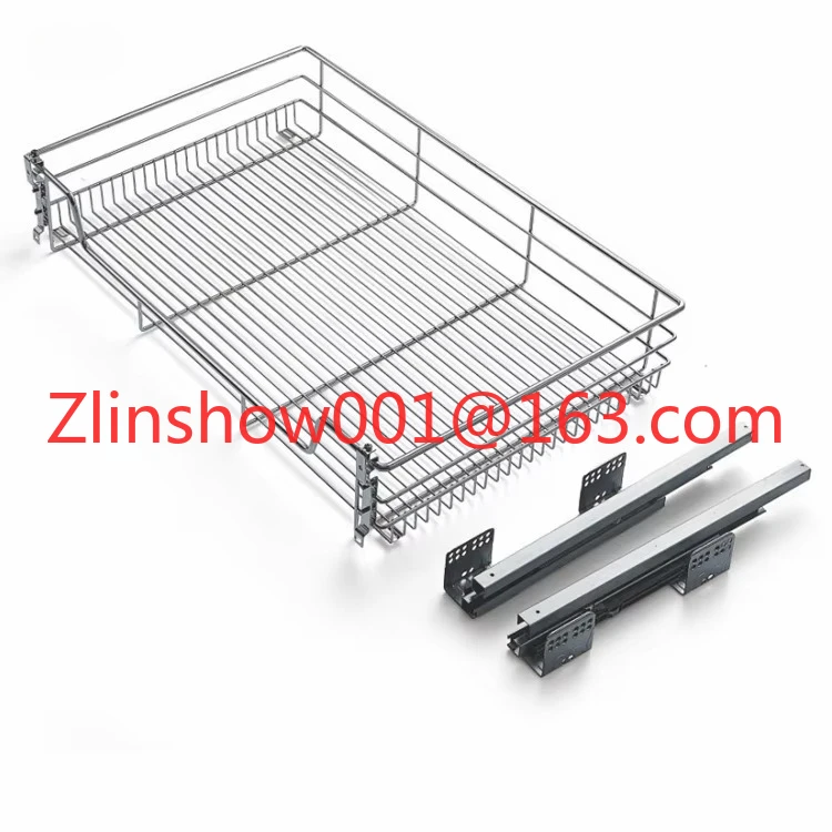 Base Dish Plates Drainer Rack Wire Solf Closing Sliding Organizer Cabinet Kitchen Storage Accessories Pull Out Drawer Basket