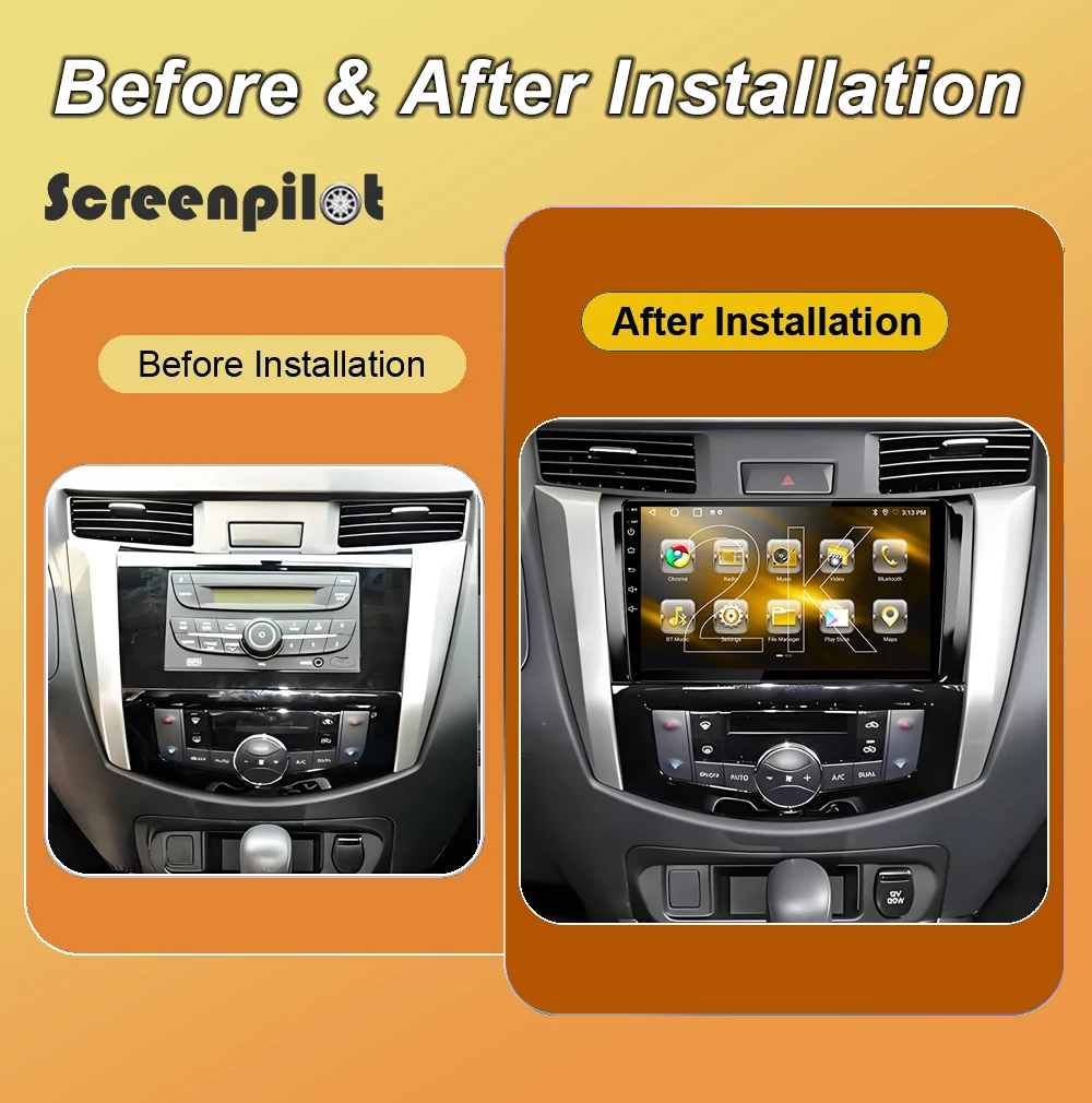Android 16 Car Radio Stereo For Nissan Navara Frontier NP300 4 D23 2014 2015-2021 Multimidia Player GPS Carplay Android Auto RDS