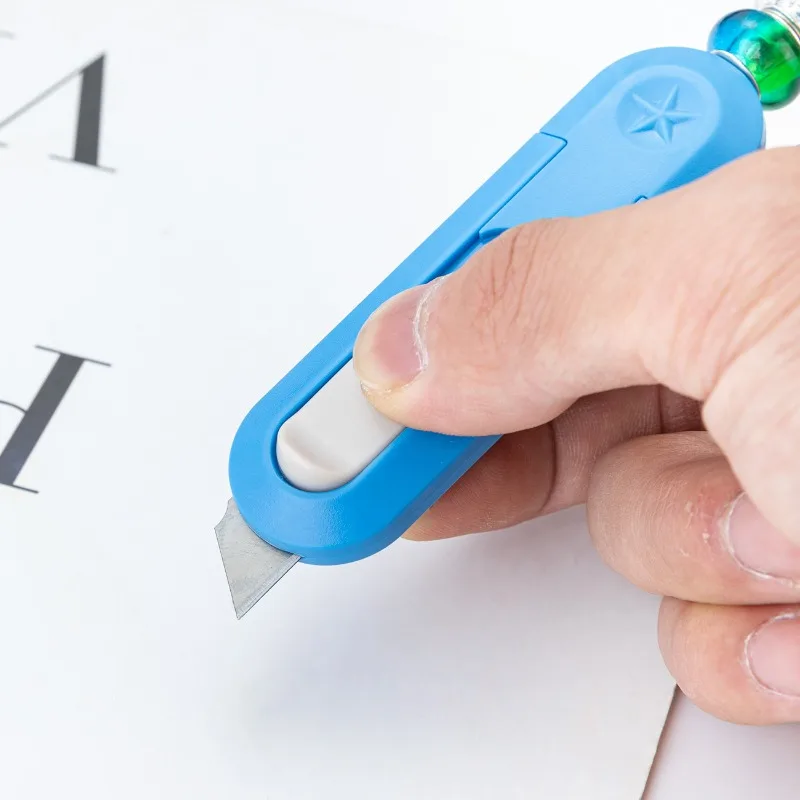 10pcs DIY Multicolor Beaded Utility Knife Convenient and Strong Unpacking Express Knife Beaded Hand Paper Cutter Tool Knife.