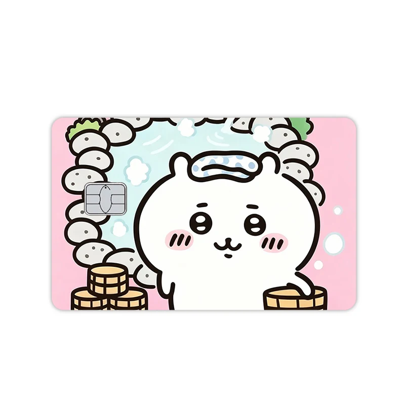 DIY Cute Cartoon Usagi Autumn Maple Onsen Credit Debit Bank Card Skin Stickers Matte Anti-scratch Film Cover Decorative Gifts