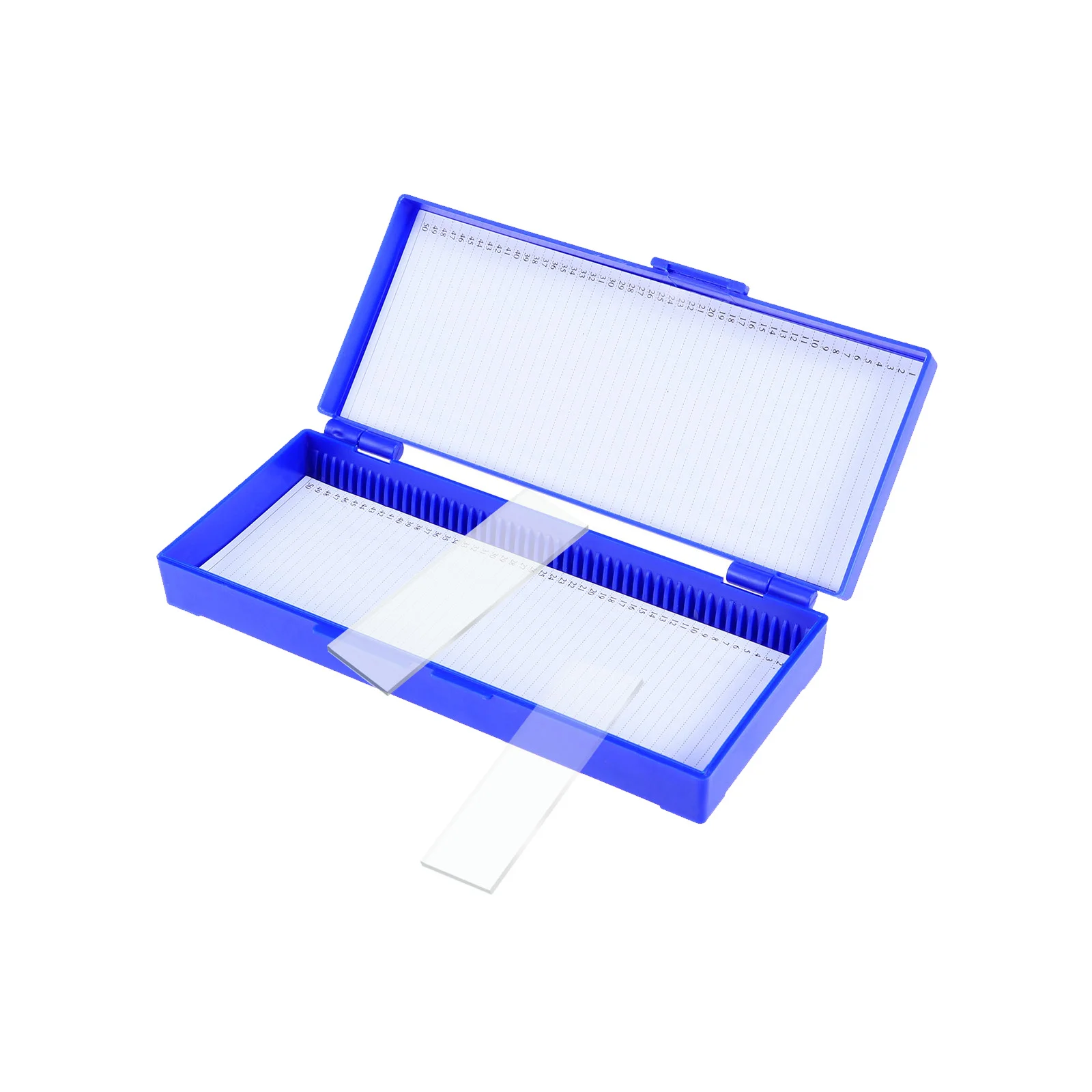 

Microscope Biological Pathology Navy Plastic Top Hinged Lid for Slides Slide Storage Holder Easy Clean