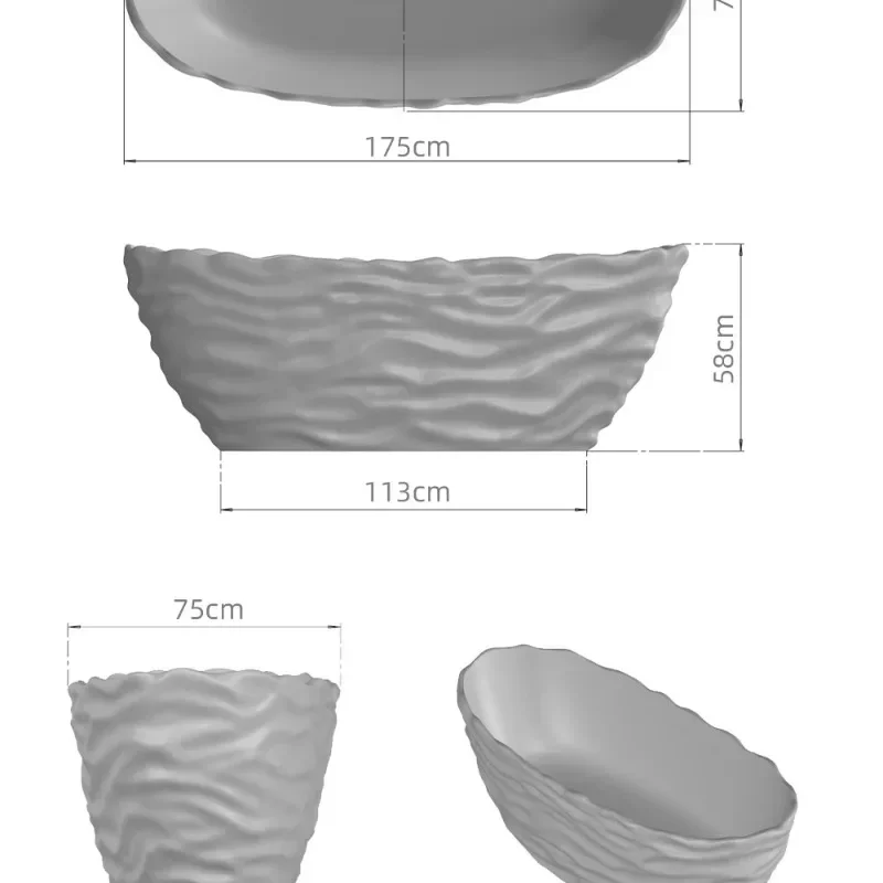 Luminous Transparent Resin Color Bathtub for Household Small Apartment - Stylish And Space-Saving Design
