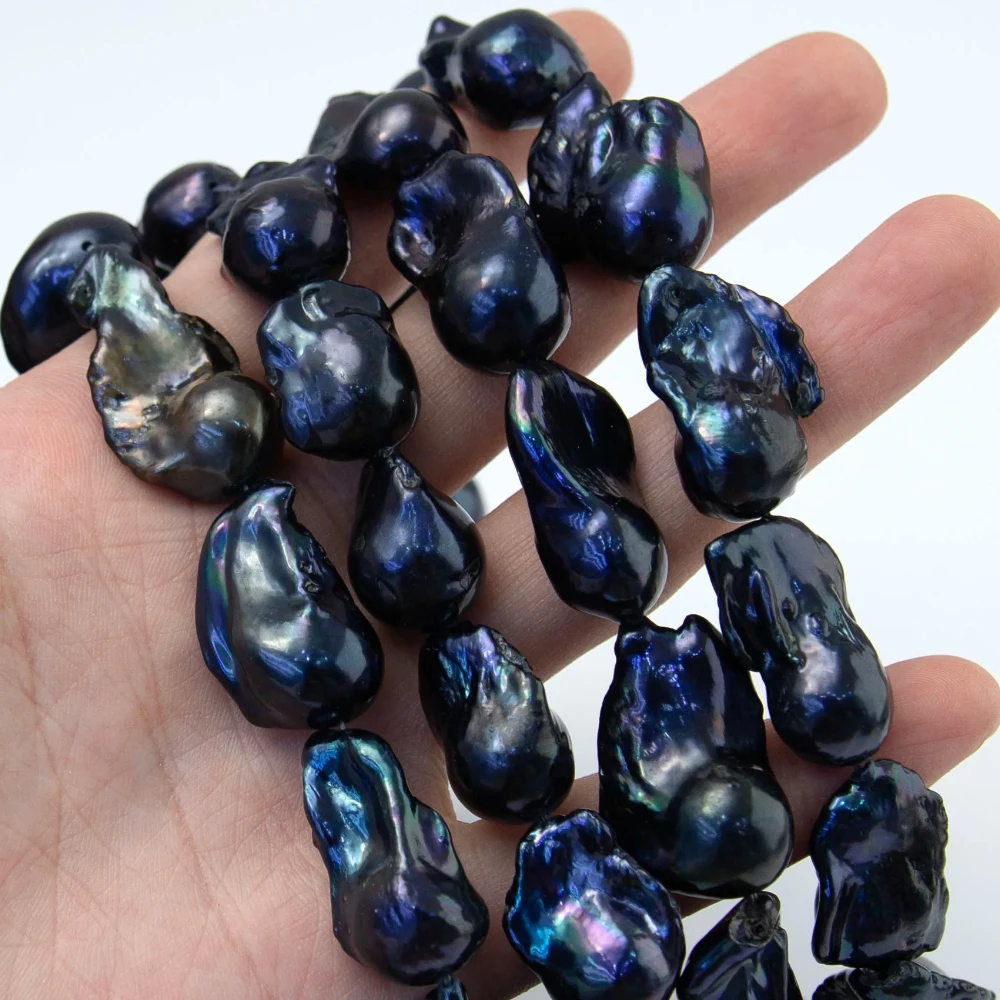 

13-25mm Black Charms Baroque Natural Freshwater Pearl Loose Beads for Jewelry Making Bracelet Necklace Accessories Women Gifts