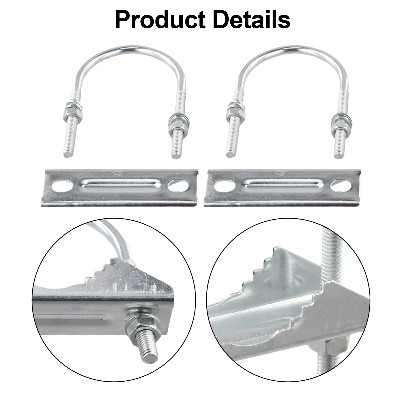 2Pcs U-bolzen Mast Clamp Pole Halterung Rohr Halterung Für CB Ham TV Für Yagi Wifi Antenne Antennen satelliten Masten Wand Halterung Befestigung