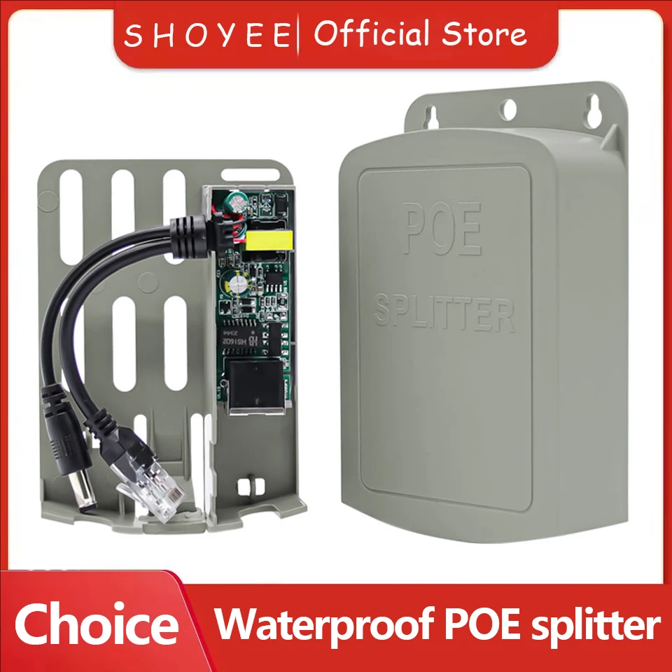 

Новый водонепроницаемый разветвитель POE IP67 от 48 В до 12 В IEEE 802.3af/at адаптер для наружной IP-камеры системы безопасности видеонаблюдения