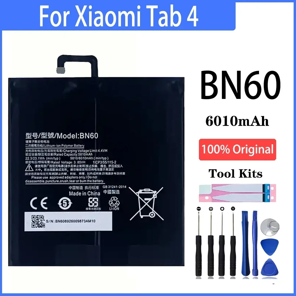 New 100% Orginal Tablet Battery BM60 BM61 BM62 BN60 BN80 For Xiaomi Pad 1 2 3 4 Plus Mipad 1 2 3 4 5 Mipad3 Mipad4