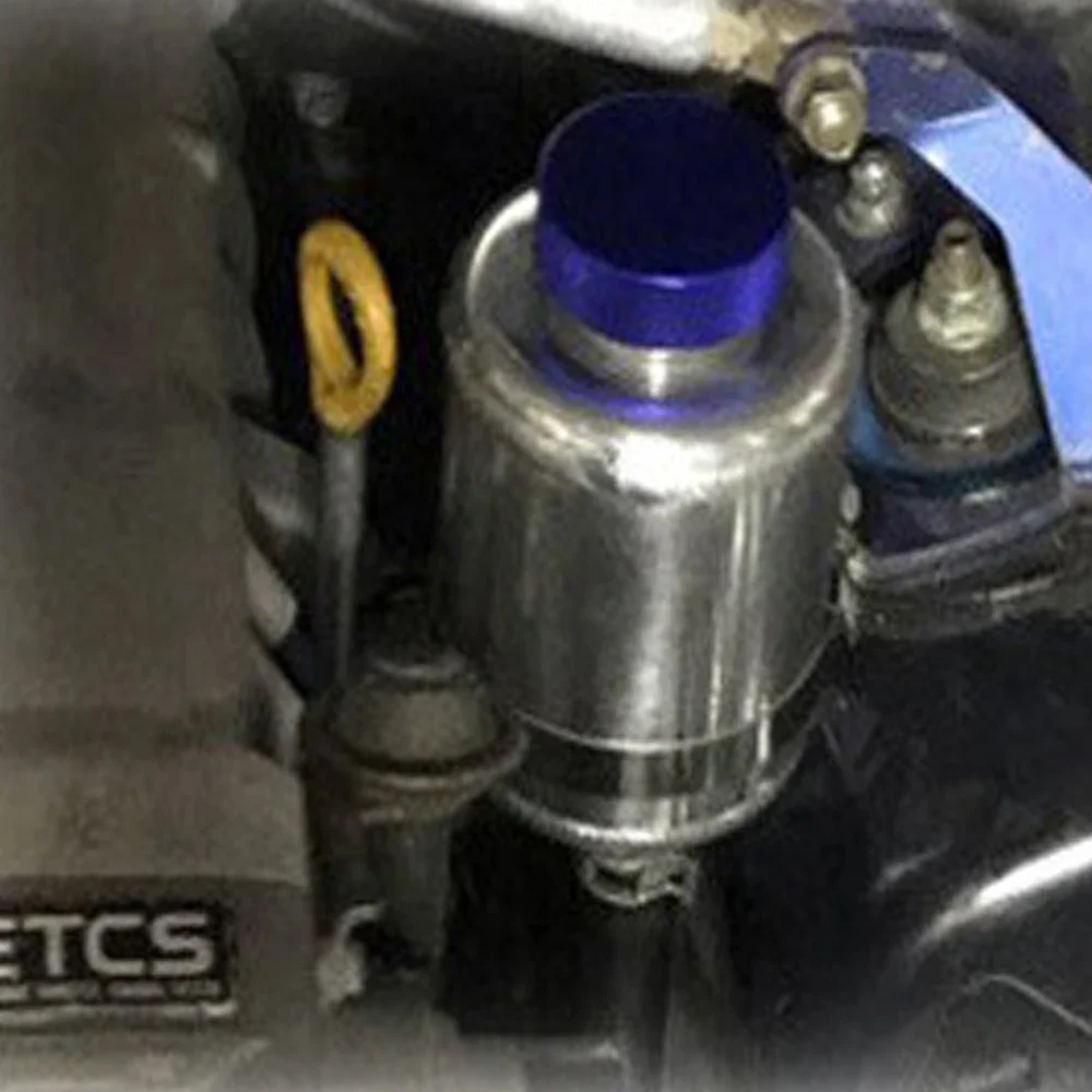 Universal Aluminum  Blue Oil Catch Can Car Engine Oil Breathable Pot Power Steering Fuel Tank Modification Parts Fuel Tank Cap