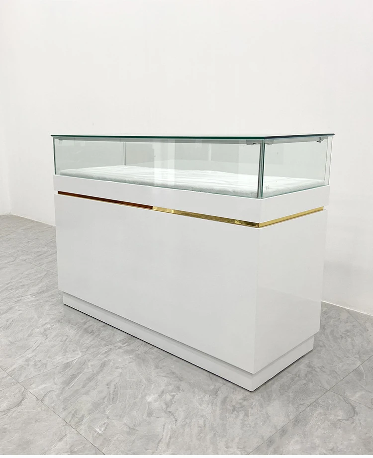 Custom.Gold Led Lighting Watches Jewelry Showcase High End Luxury Wood Jewelry Display Cabinet Store Jewelry Display case